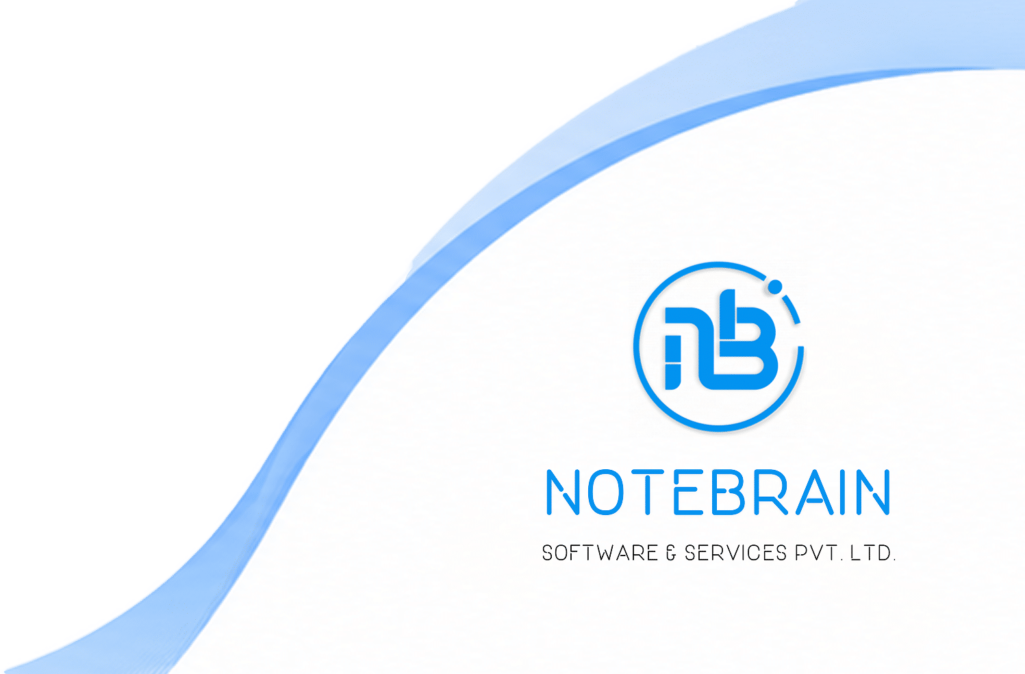 Notebrain Software & Services Pvt. Ltd. company logo with blue and white branding design