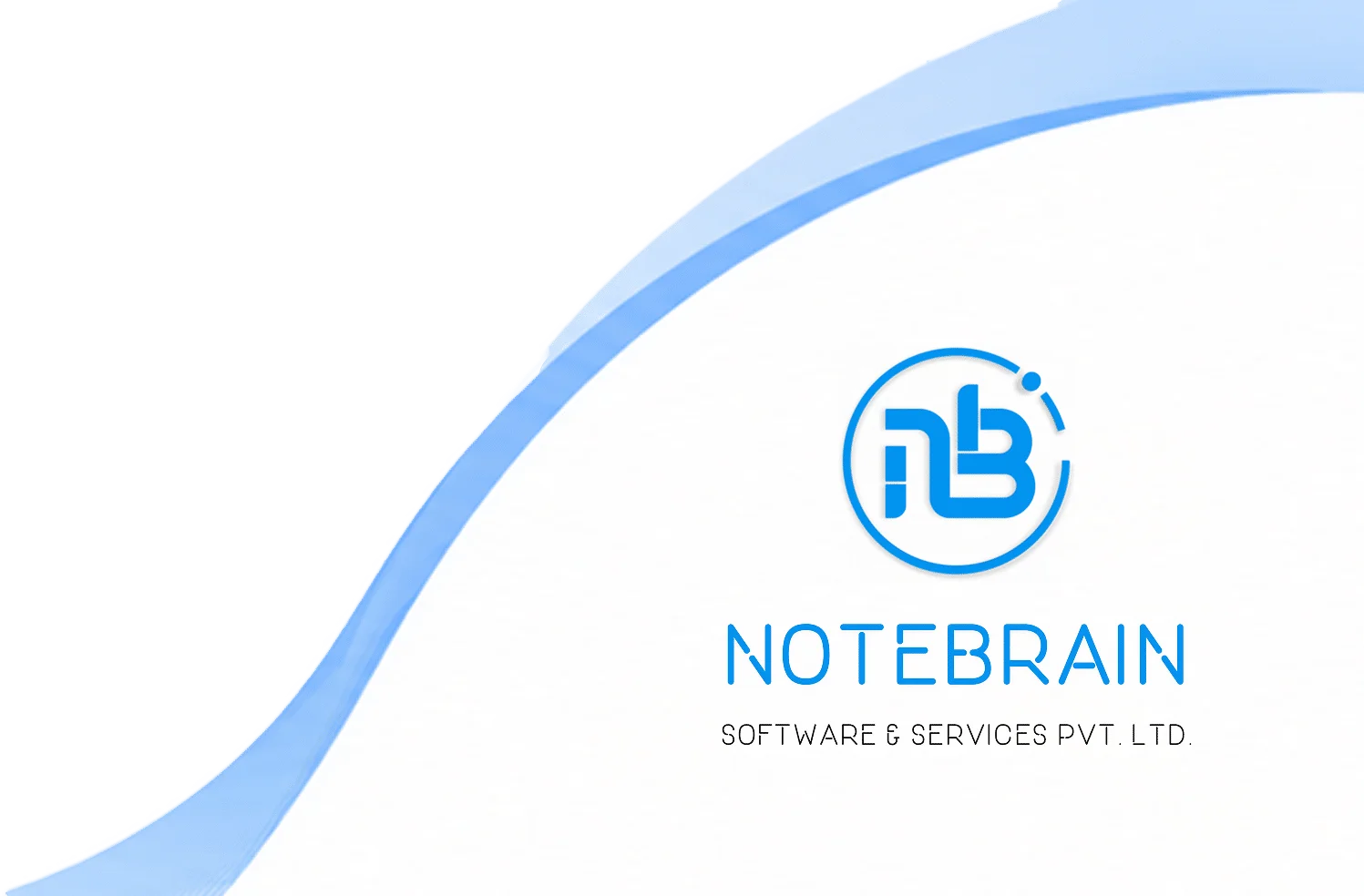 Notebrain Software & Services Pvt. Ltd. company logo with blue and white branding design